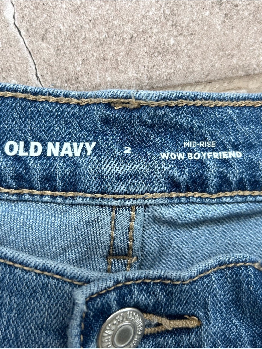 Old Navy Blue Straight-Leg Women's Jeans - Picture 5 of 5